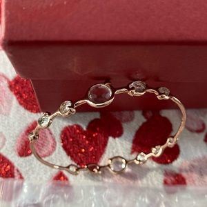 Ippolitta Rose sugar kissed double tiara bangle in clear quartz NWT